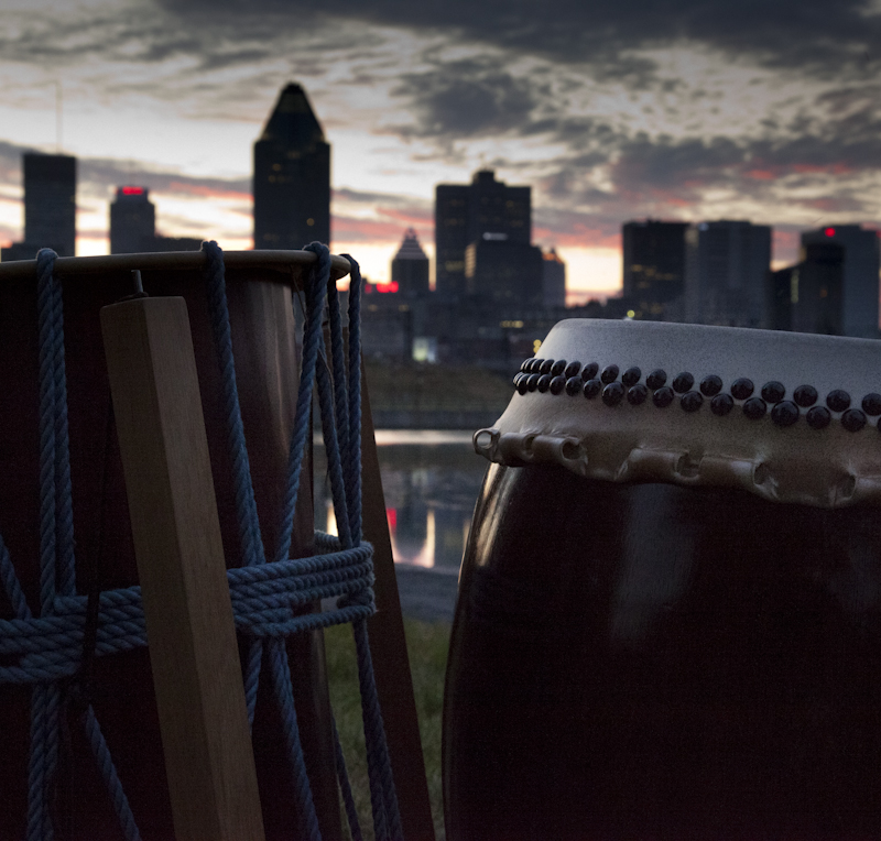 our taiko and Montreal skyline